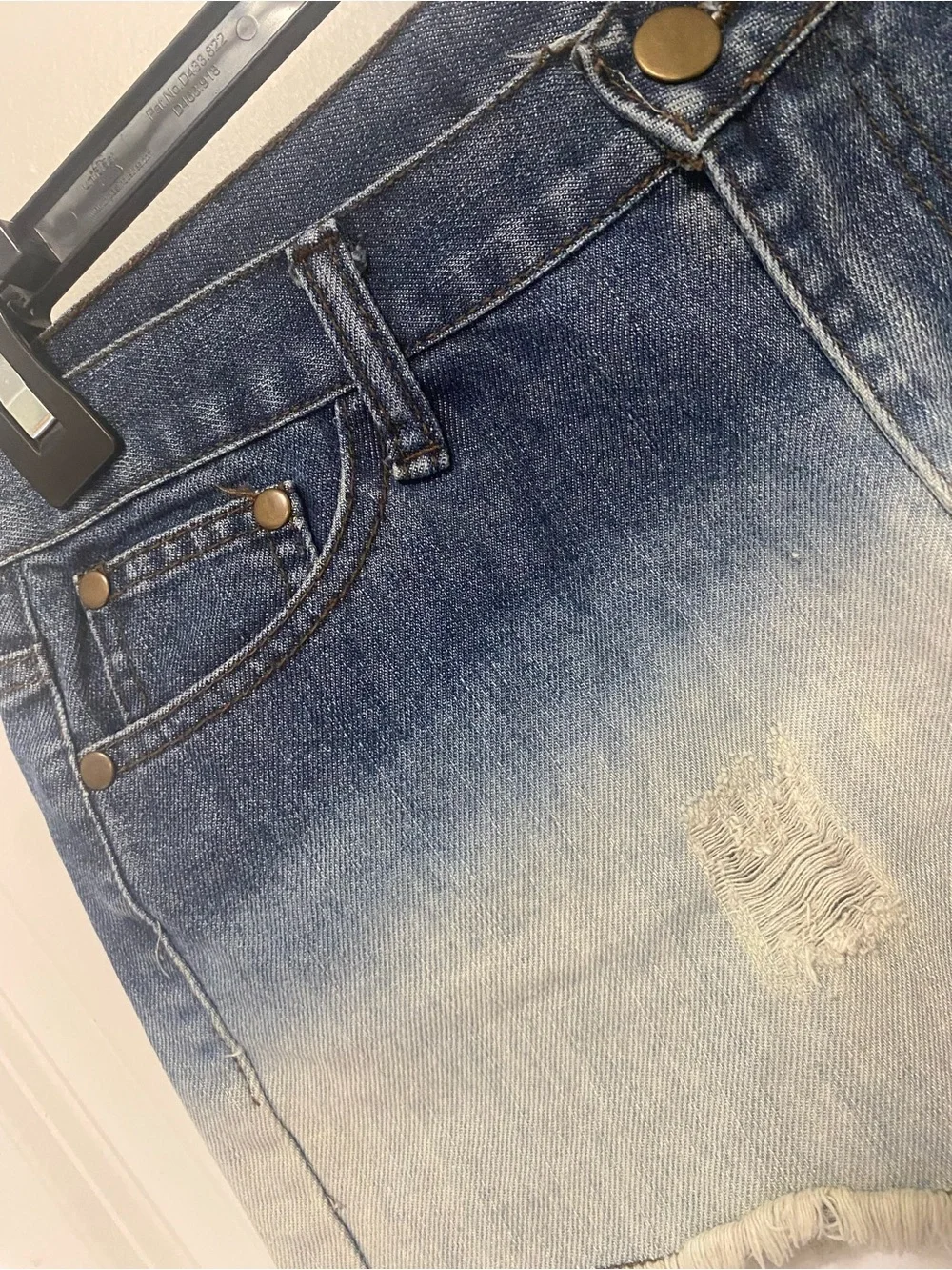Ellison Ombre Blue Denim Cutoff Shorts